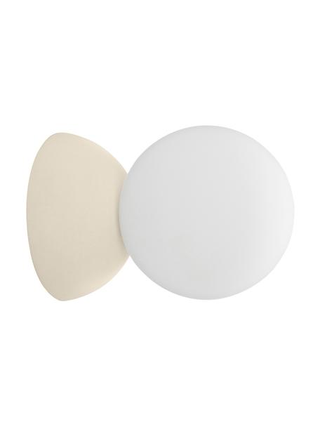 Kinkiet/lampa sufitowa ze szkła i betonu Zero, Biały, Ø 10 x G 14 cm
