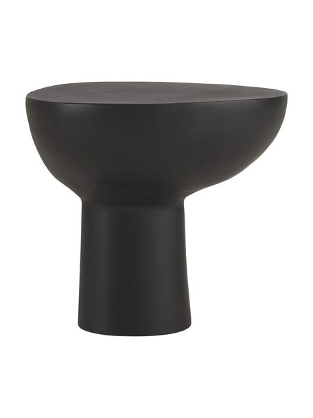 Kovový odkládací stolek v asymetrickém tvaru Miblo, Potažený hliník, Černá, Š 51 cm, V 48 cm