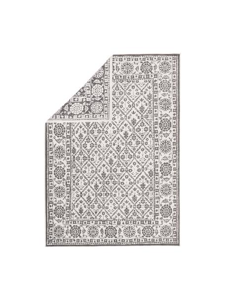 Vnitřní a venkovní oboustranný koberec ve vintge stylu Curacao, 100% polypropylen, Šedá, odstíny krémové, Š 80 cm, D 150 cm (velikost XS)