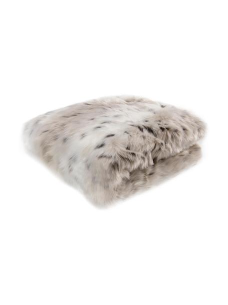 Plyšová pléd z umělé kožešiny ve vzhledu sněžného leoparda Skins, Odstíny béžové, Š 150 cm, D 200 cm