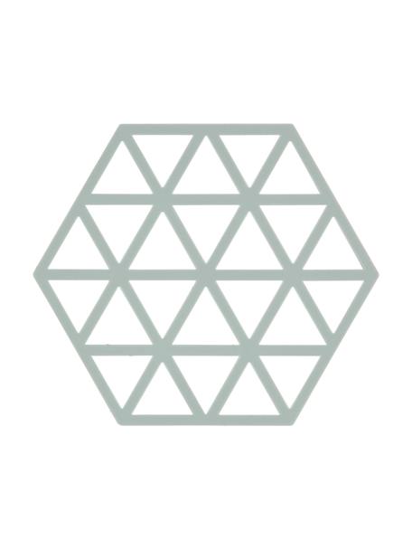 Silikon Topfuntersetzer Triangle in Pastellblau, 2 Stück, Silikon, Pastellblau, B 14 x T 16 cm