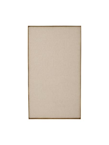 Pinboard Memories met metalen frame, Lijst: gecoat metaal, Goudkleurig, beige, B 45 x H 80 cm
