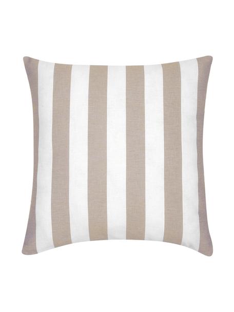 Poszewka na poduszkę Timon, 100% bawełna, Taupe, biały, S 40 x D 40 cm