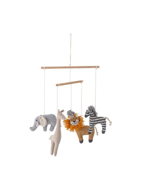 Móvil bebé Animals, Estructura: madera de abedul, Multicolor, madera de abedul, Ø 26 x Al 31 cm