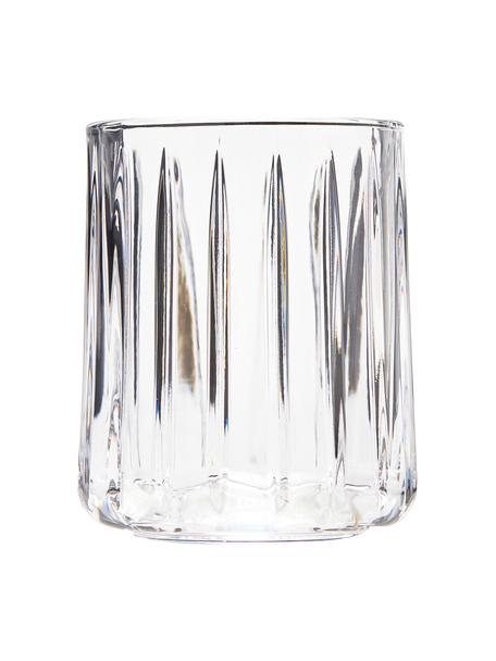 Vasos con relives Hudston, 6 uds., Vidrio, Transparente, Ø 8 x Al 10 cm, 300 ml