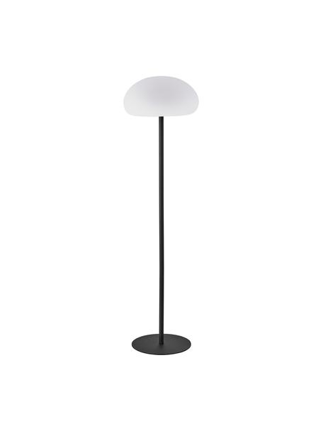 Mobiele dimbare outdoor vloerlamp Sponge, Lampvoet: kunststof, Lampenkap: kunststof, Wit, zwart, Ø 34 x H 126 cm