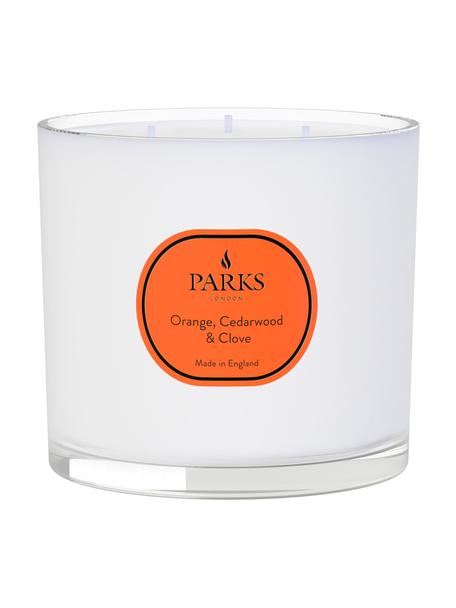 Dreidocht-Duftkerze Vintage Aromatherapy (Orange, Zedernholz & Nelke), Behälter: Glas, Weiß, Ø 12 x H 11 cm
