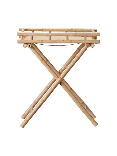 Klappbarer Garten-Beistelltisch Mandisa aus Bambus, Bambus, naturbelassen, Hellbraun, B 60 x H 68 cm