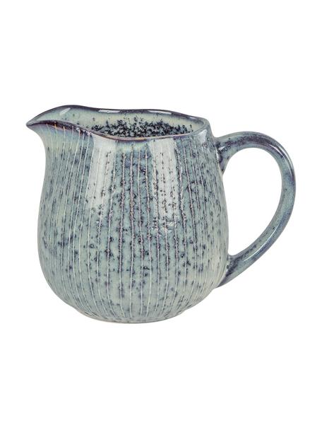 Pot à lait artisanal Nordic Sea, 300 ml, Grès cérame, Tons gris et bleus, Ø 12 x haut. 9 cm