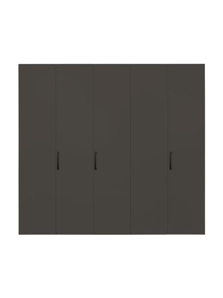 Draaideurkast Madison 5 deuren, inclusief montageservice, Frame: panelen op houtbasis, gel, Grijs, zonder spiegeldeur, 252 x 230 cm