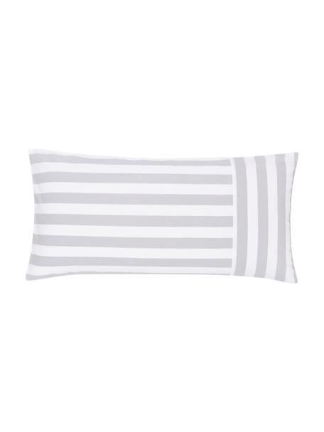 Poszewka na poduszkę z bawełny Kathia, 2 szt., Szary, biały, S 40 x D 80 cm