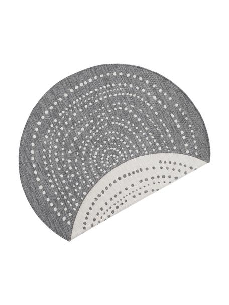 Runder In- & Outdoor-Wendeteppich Bali, 100% Polypropylen, Grau, Cremeweiß, Ø 140 cm (Größe M)