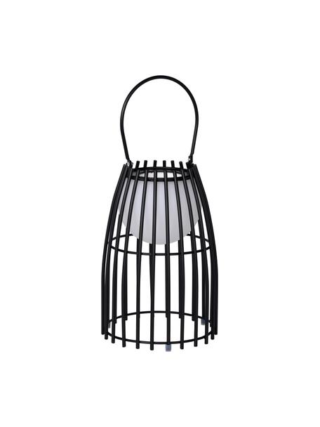 Mobile dimmbare LED-Außentischlampe Fjara, Lampenschirm: Kunststoff, Schwarz, Weiß, Ø 18 x H 25 cm
