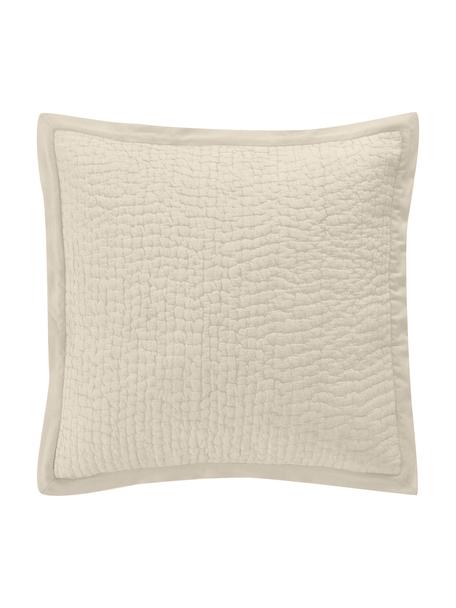 Federa cuscino divano biege Stripes, 100% cotone, Beige, bianco crema, Larg. 45 x Lung. 45 cm