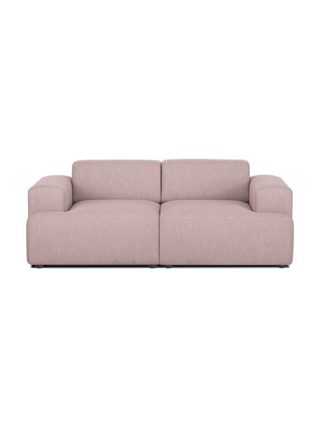 Sofa Melva (2-Sitzer) in Rosa, Bezug: 100% Polyester Der hochwe, Gestell: Massives Kiefernholz, FSC, Füße: Kunststoff, Webstoff Rosa, B 198 x T 101 cm