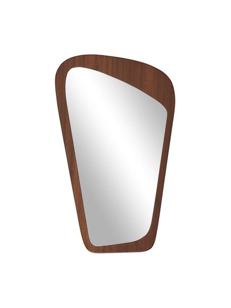 Specchio da parete marrone scuro May, Cornice: effetto legno, Retro: pannello di fibra a media, Superficie dello specchio: lastra di vetro, Legno scuro, marrone, Larg. 40 x Alt. 67 cm