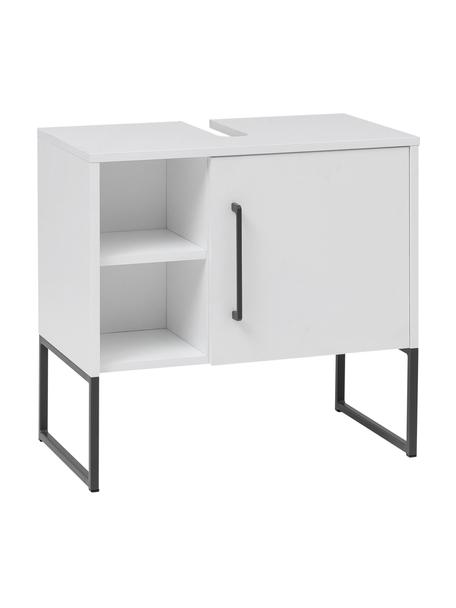 Waschbeckenunterschrank Rosalie, B 60 cm, Füße: Metall, lackiert, Weiß, B 60 x H 60 cm