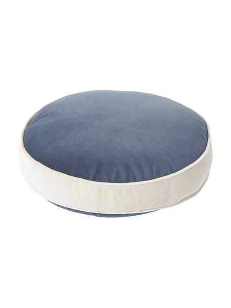 Rundes Samt-Kissen Dax, 100 % Polyestersamt

Das in diesem Produkt verwendete Material ist schadstoffgeprüft und zertifiziert nach STANDARD 100 by OEKO-TEX® 21.HCN.72514 HOHENSTEIN HTTI., Blau, Beige, Ø 40 cm