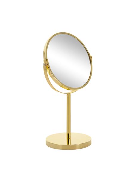 Okrągłe lusterko kosmetyczne z metalową podstawą Classic, Odcienie złotego, Ø 20 x W 35 cm
