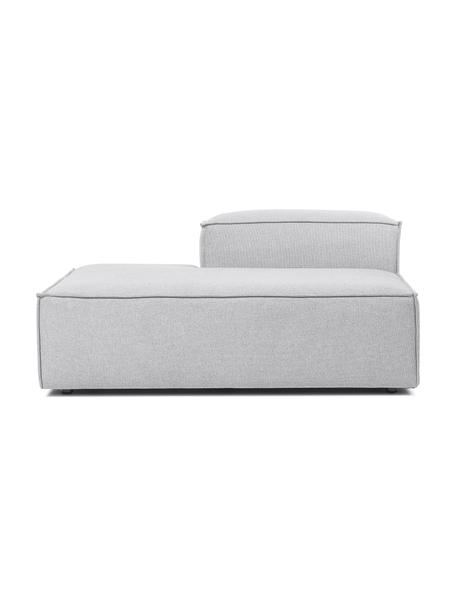 Modulo-Chaise longue Lennon, Rivestimento: 100% poliestere Con 115.0, Struttura: legno di pino massiccio, , Piedini: plastica, Tessuto grigio chiaro, Larg. 150 x Alt. 68 cm, schienale a destra