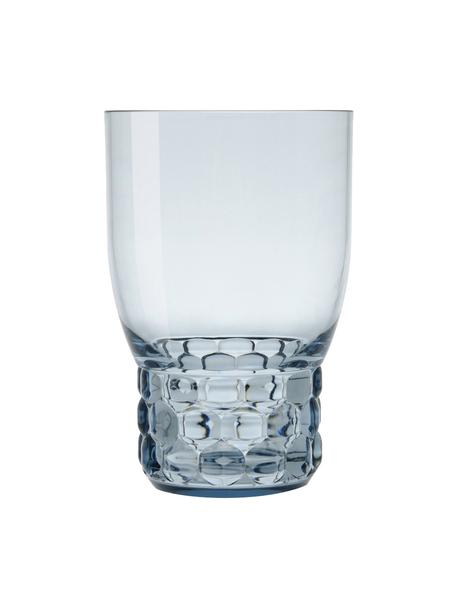 Szklanka Jellies, 4 szt., Tworzywo sztuczne, Jasny niebieski, transparentny, Ø 9 x W 13 cm, 460 ml
