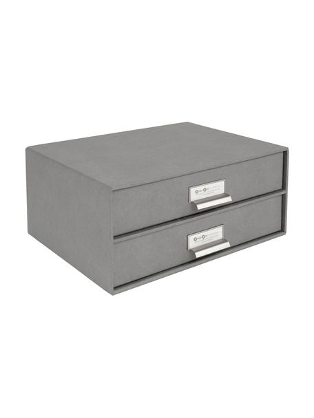 Bureau organizer Birger, Organizer: stevig gelamineerd karton, Lichtgrijs, zilverkleurig, B 33 x H 14 cm