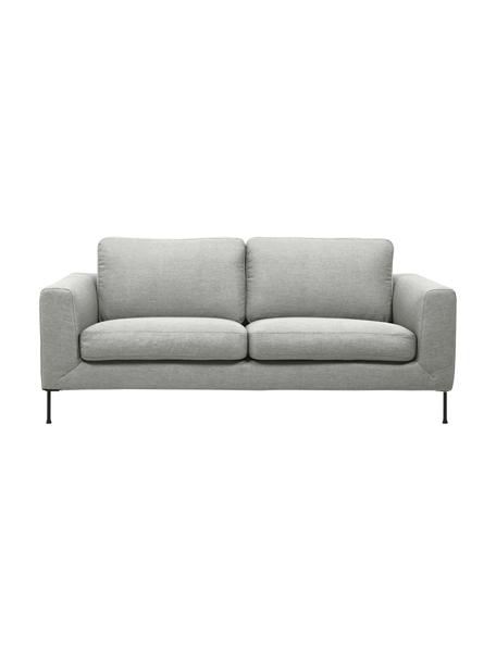 Sofa z metalowymi nogami Cucita (2-osobowa), Tapicerka: tkanina (poliester) Dzięk, Nogi: metal lakierowany, Jasny szary, S 187 x G 94 cm