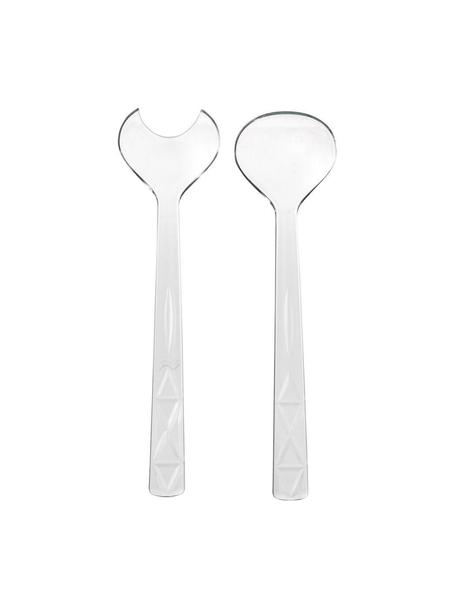 Sada transparentních salátových příborů Picknick, 2 díly, Akrylátové sklo, Transparentní, D 27 cm