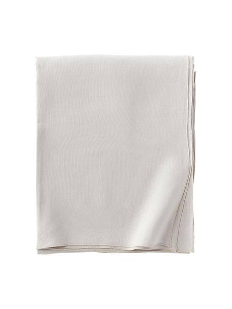 Mantel de lino con ribete Kennedy, 100% lino lavado con certificado European Flax, Gris, An 140 x L 250 cm