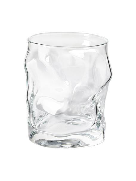 Waterglazen Sorgente in organische vorm, 6 stuks, Glas, Transparant, Ø 9 cm x H 11 cm, 420 ml
