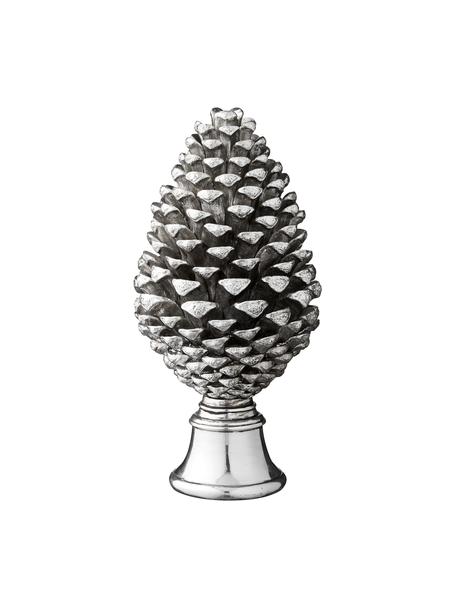 Ručne vyrobená dekorácia (šiška) Pine V 30 cm, Plast, Odtiene striebornej, Ø 15 x V 30 cm
