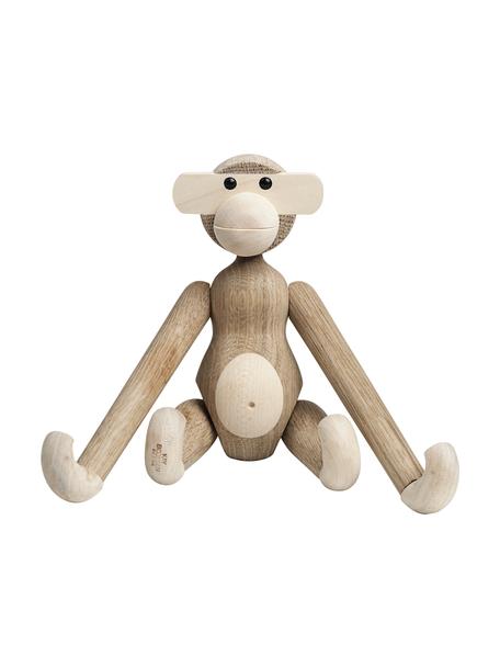 Dekoracja z drewna dębowego Monkey, Drewno dębowe, drewno klonowe z certyfikatem FSC, lakierowane, Jasne drewno naturalne, S 20 x W 19 cm