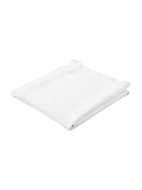 Linnen tafelkleed Duk in wit, 100% linnen, Wit, Voor 6 - 10 personen (B 135 x L 250 cm)