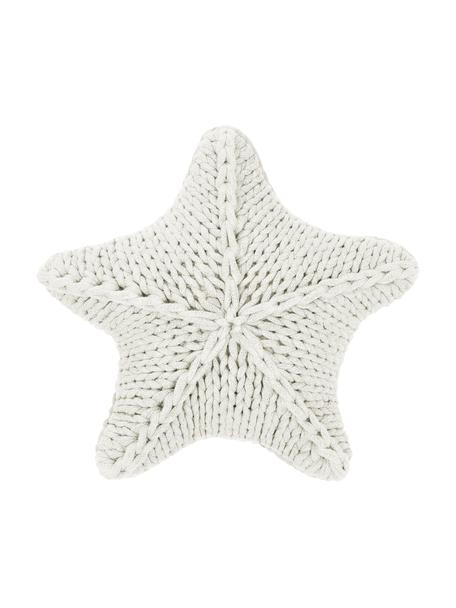Cuscino a maglia grossa bianca Sparkle, Rivestimento: 100% cotone, Bianco lana, Larg. 45 x Lung. 45 cm