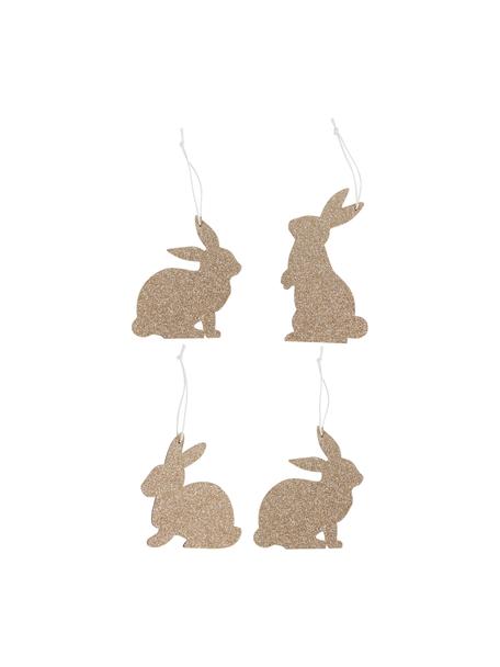 Deko-Anhänger-Set Hula, 16-tlg., Beutel: Papier, Jute, Goldfarben, Set mit verschiedenen Größen