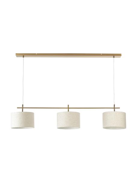 Große Pendelleuchte Liara, Gestell: Metall, gebürstet, Baldachin: Metall, gebürstet, Beige, Messingfarben, B 140 x H 90 cm
