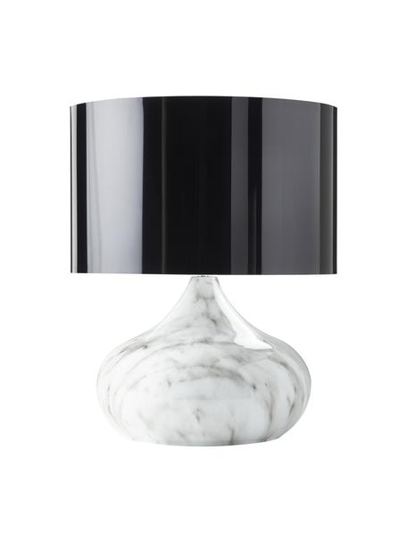 Lampa stołowa Mamo, Czarny, biały, marmurowy, Ø 31 x W 38 cm