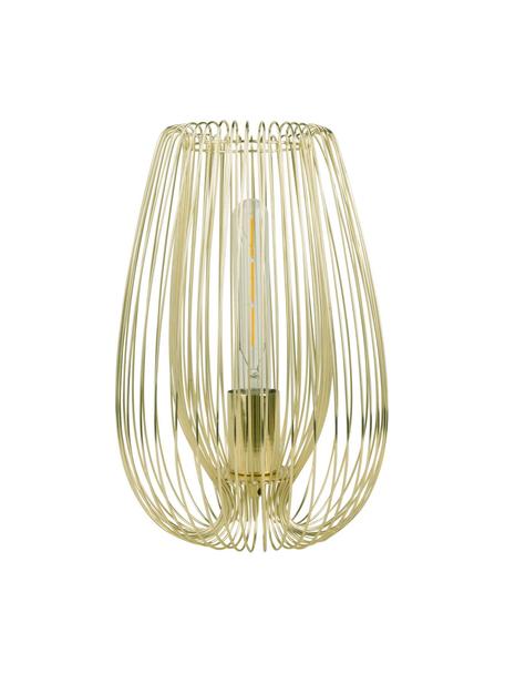 Kleine Tischlampe Lucid aus Metall, Messingfarben, Ø 22 x H 33 cm