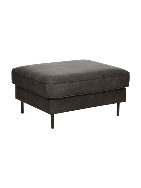 Podnožka z recyklovanej kože Hunter, Hnedosivá, Š 85 x V 46 cm