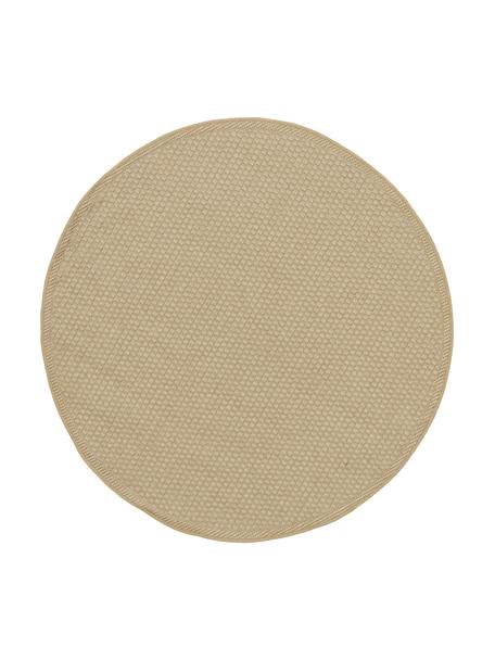 Tappeto rotondo da interno-esterno color beige scuro Toronto, 100% polipropilene, Beige, Ø 120 cm (taglia S)