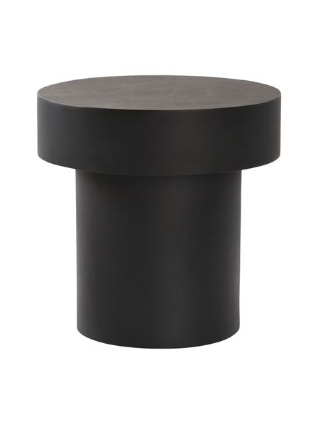 Mesa auxiliar redonda de madera de mango Baratti, Madera de mango maciza, Madera de mango pintado en negro, Ø 35 x Al 35 cm