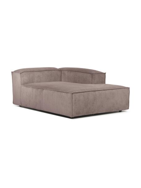 Diván sofá de pana Lennon, Tapizado: pana (92% poliéster, 8% p, Estructura: madera de pino maciza, ma, Patas: plástico, Pana marrón, An 119 x F 180 cm, chaise longue izquierda