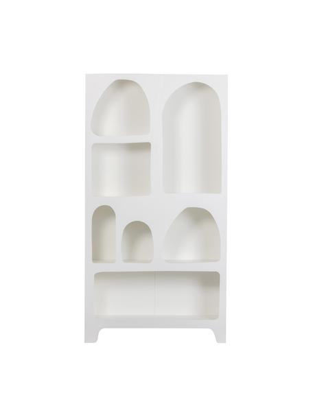 Libreria bianca Zacun, Compensato rivestito, Bianco, Larg. 95 x Alt. 180 cm