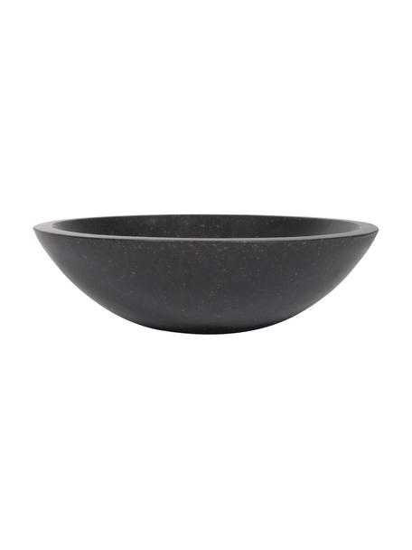 Aufsatzwaschbecken Kuveni aus Terrazzo, Terrazzo, Schwarz, Terrazzo-Optik, Ø 40 x H 11 cm