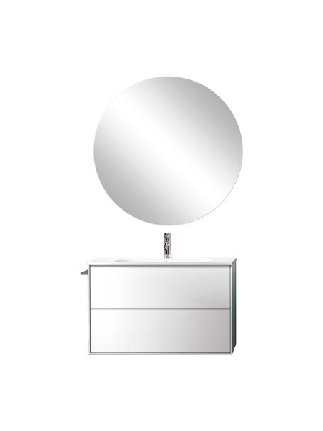 Waschtisch-Set Ago, verschiedene Größen, 4-tlg., Spiegelfläche: Spiegelglas, Rückseite: ABS-Kunststoff, Weiß, B 81 x H 190 cm