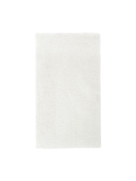 Zacht hoogpolig vloerkleed Leighton in crèmekleur, Onderzijde: 70% polyester, 30% katoen, Crèmewit, B 400 x L 500 cm (maat XXL)