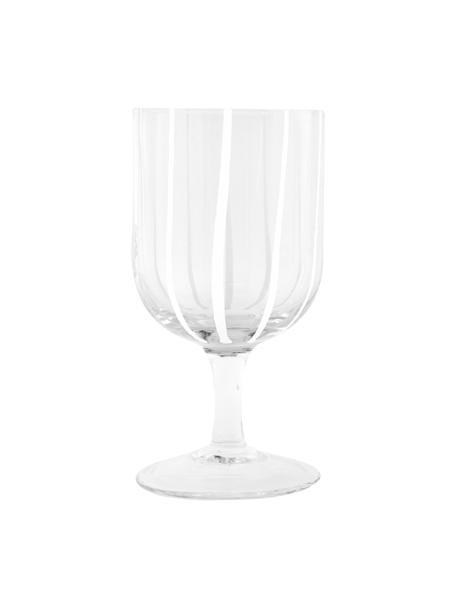 Ručně foukané sklenice na červené víno Mizu, 2 ks, Sklo, Transparentní, bílá, Ø 8 cm, V 15 cm, 350 ml