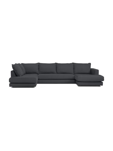 Wohnlandschaft Tribeca, Bezug: 100 % Polyester Der hochw, Gestell: Massives Kiefernholz, Füße: Massives Buchenholz, lack, Webstoff Anthrazit, B 356 x T 195 cm, Eckteil links