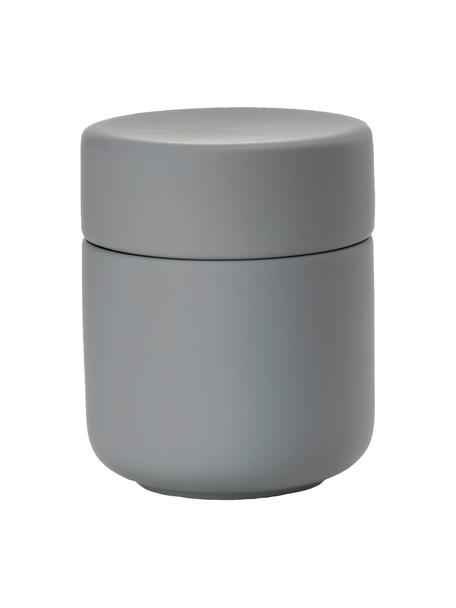 Bote de gres Ume, Gres cubierto con una superficie de tacto suave (plástico), Gris claro, gris oscuro, Ø 8 x Al 10 cm
