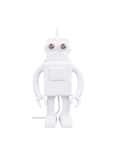 Lampada da tavolo a LED di design in porcellana Robot, Lampada: porcellana, Bianco, Larg. 21 x Alt. 41 cm